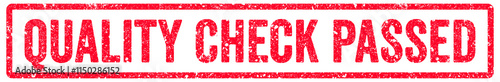 Quality Check Passed Stamp Transparent Seal, Red Grunge Quality Check Passed Word Rubber Stamp Seal