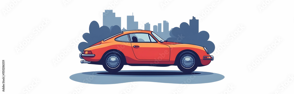Red luxury sports car Red luxury sports car