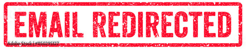Email Redirected Stamp Transparent Seal, Red Grunge Email Redirected Word Rubber Stamp Seal