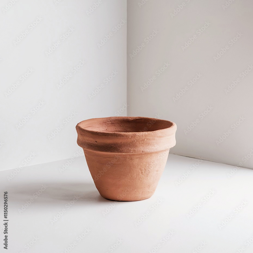 Empty unpainted clay pot Empty unpainted clay pot