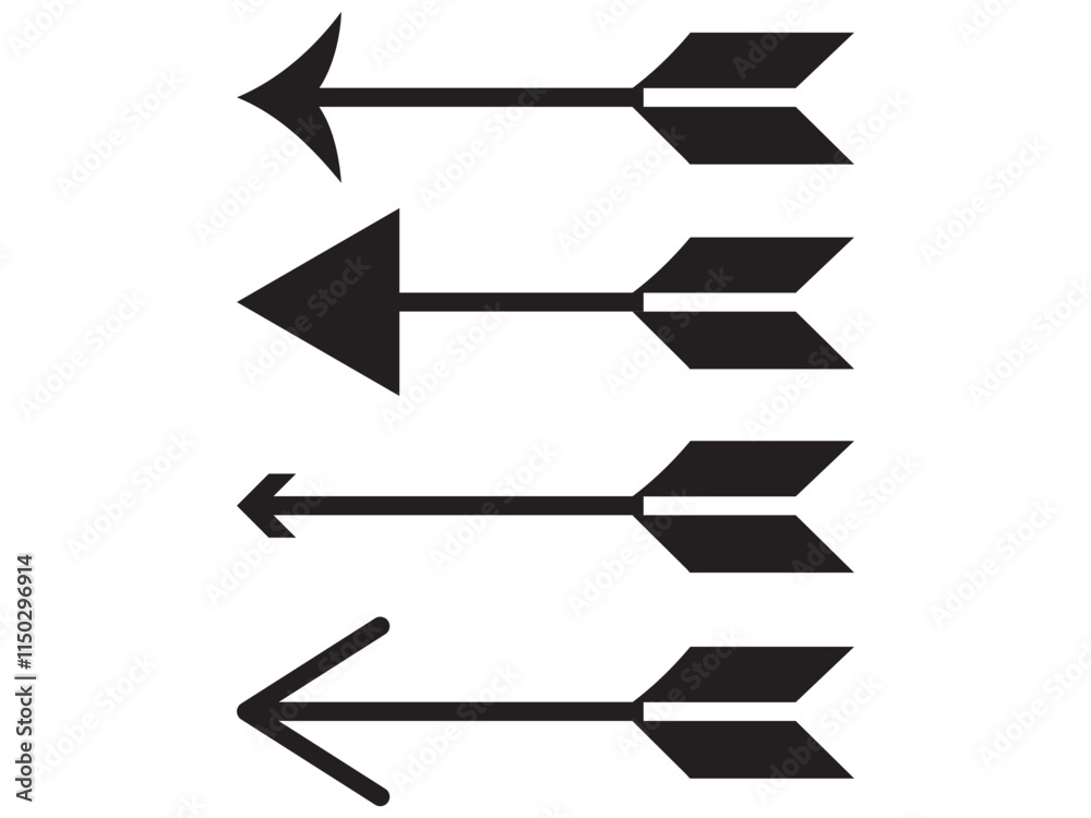 set of black arrows set of black arrows