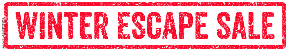 Winter Escape Sale Stamp Transparent Seal, Red Grunge Winter Escape Sale Word Rubber Stamp Seal Winter Escape Sale Stamp Transparent Seal, Red Grunge Winter Escape Sale Word Rubber Stamp Seal