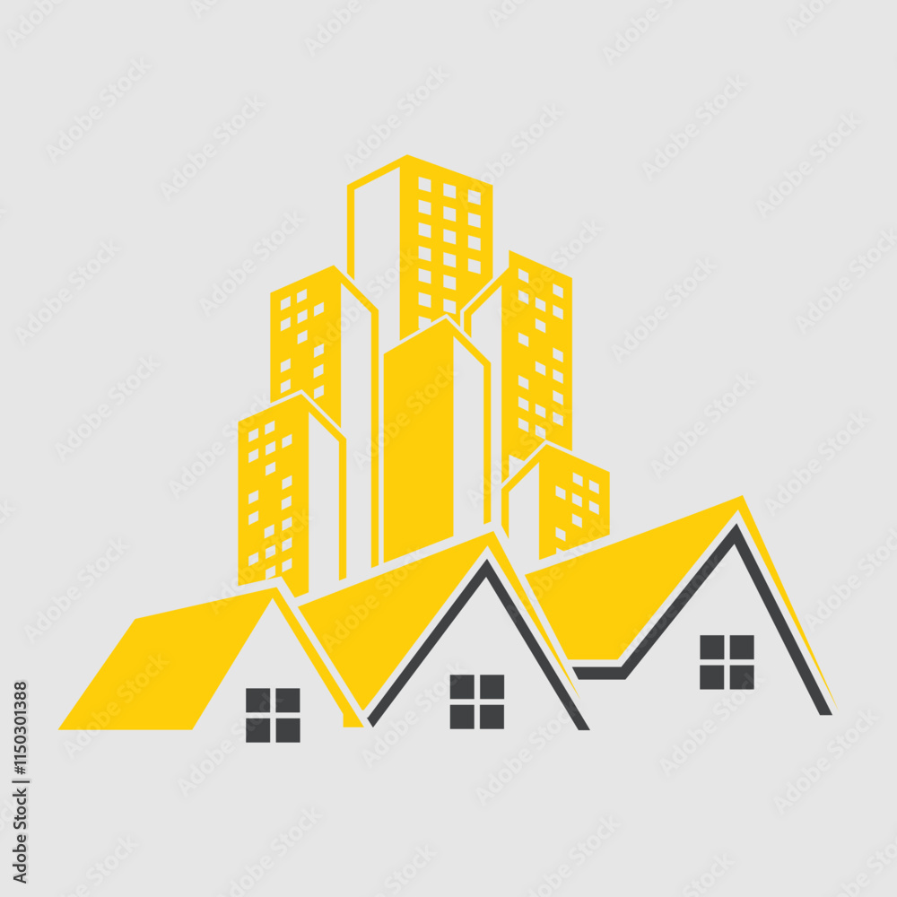 Naklejka premium illustration of houses