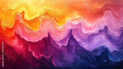 Wallpaper Mural Abstract swirling paint, vibrant color gradient. Torontodigital.ca