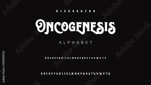 Luxury wedding alphabet logo font with tails. Typography elegant classic serif fonts and number decorative vintage retro logos branding. vector illustration