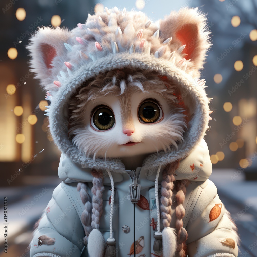 super cute baby winter snow By Generated AI super cute baby winter snow By Generated AI