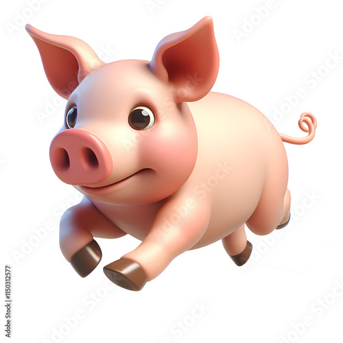  pig isolated on white background