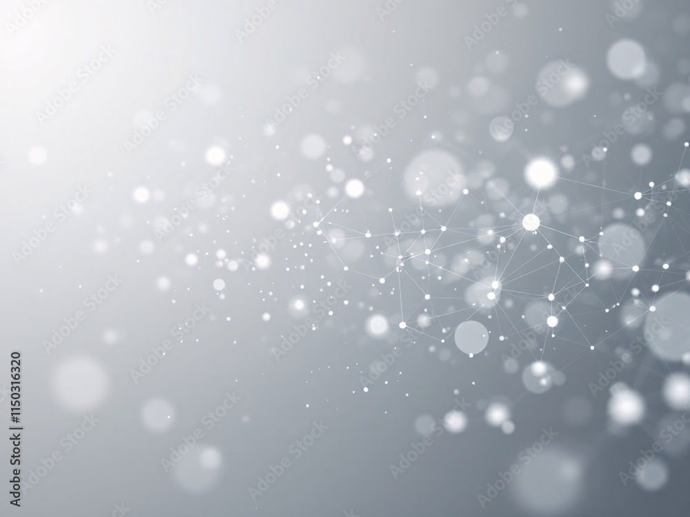 Abstract network of glowing dots and lines on a grey background, representing digital connections. Abstract network of glowing dots and lines on a grey background, representing digital connections.
