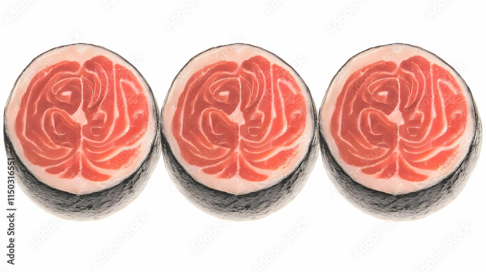 Obraz premium Salmon Steak Realistic Image