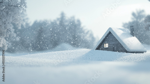 Snowy Cabin Retreat: A cozy...