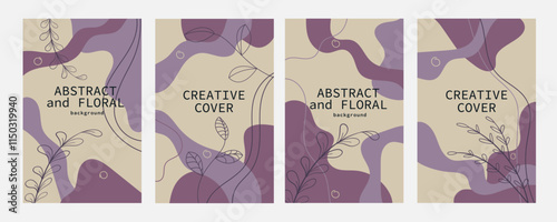  Modern abstract covers set, Modern colorful wave liquid flow poster. Cool composition, vector covers design