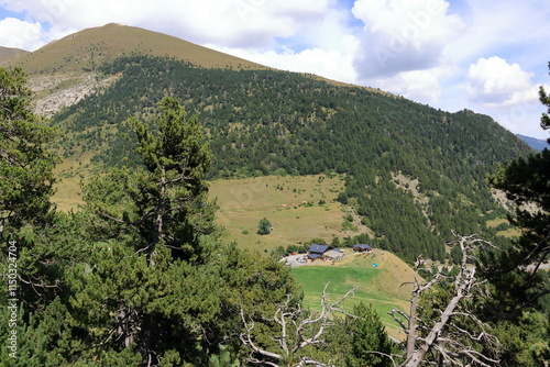 Andorra mountain landscape around Canillo in summer photo