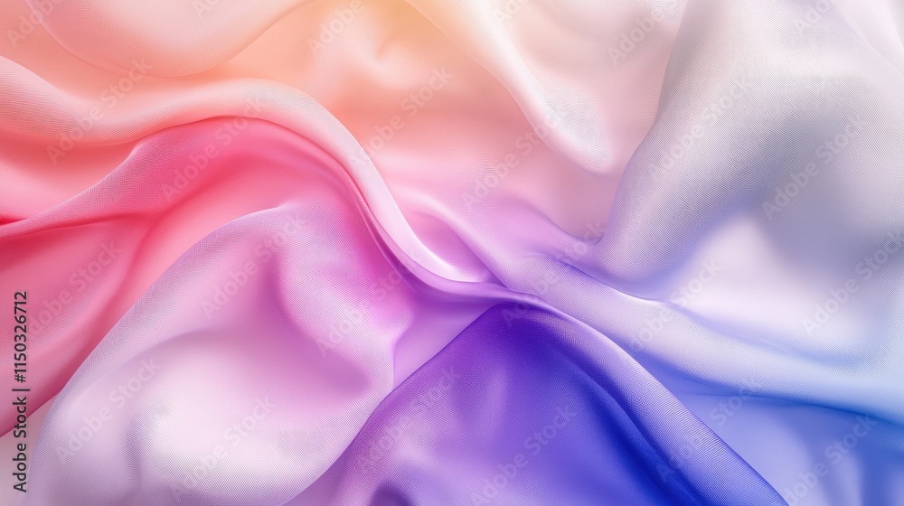 Obraz premium Abstract Background with 3D Wave Gradient Silk Fabric
