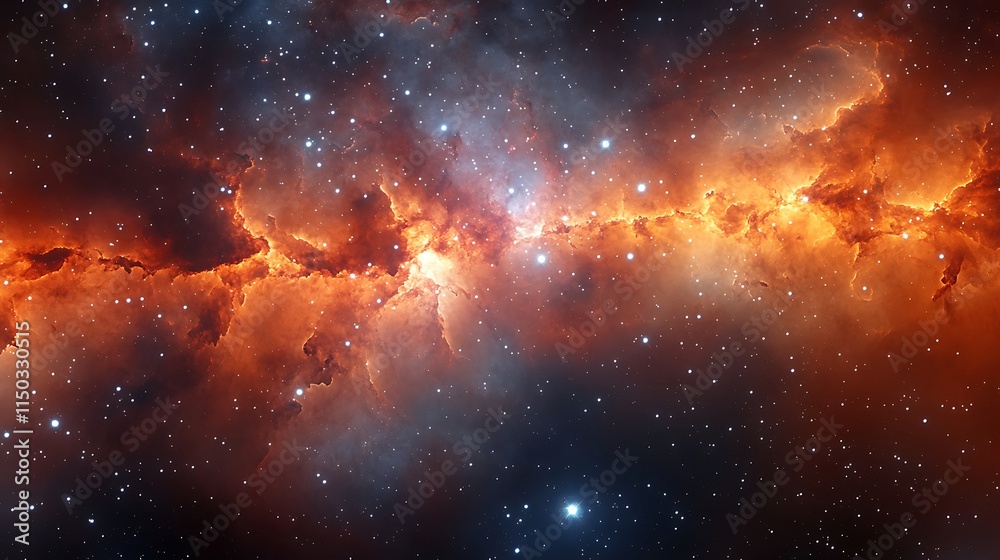 Fototapeta premium Stunning cosmic spiral with a bright center and intricate star patterns picture