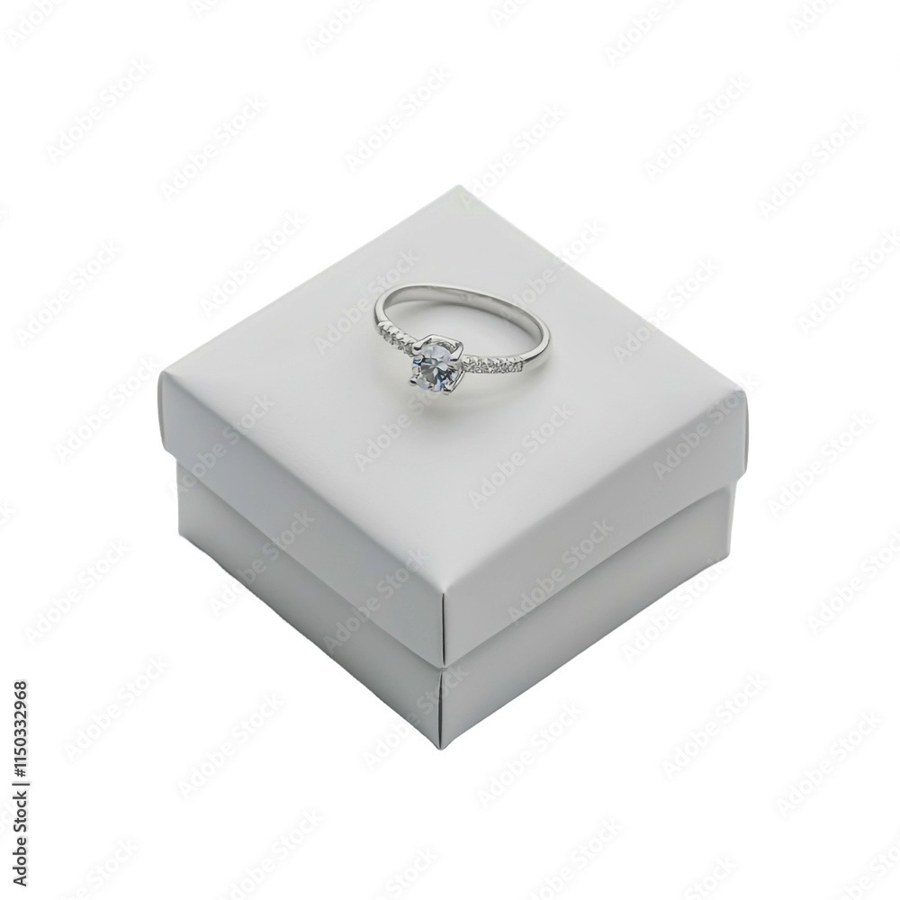 White mini gift box ring accessories accessory isolated on transparent background White mini gift box ring accessories accessory isolated on transparent background