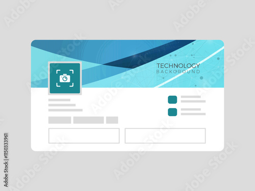LinkedIn profile page mockup geometric abstract LinkedIn profile page presentation template