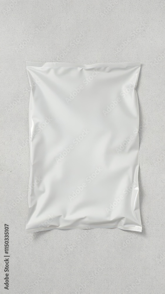 Fototapeta premium Clean plastic sheet mockup on a textured background, showcasing a subtle overlay effect, sheet, packaging design, plastic sheet