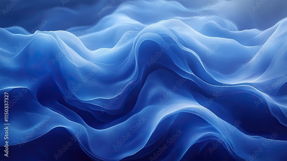 Abstract blue banner with flowing pattern for texture wallpaper or wave, artistic and creative design Abstract blue banner with flowing pattern for texture wallpaper or wave, artistic and creative design