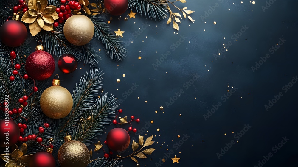 christmas background with balls and stars christmas background with balls and stars