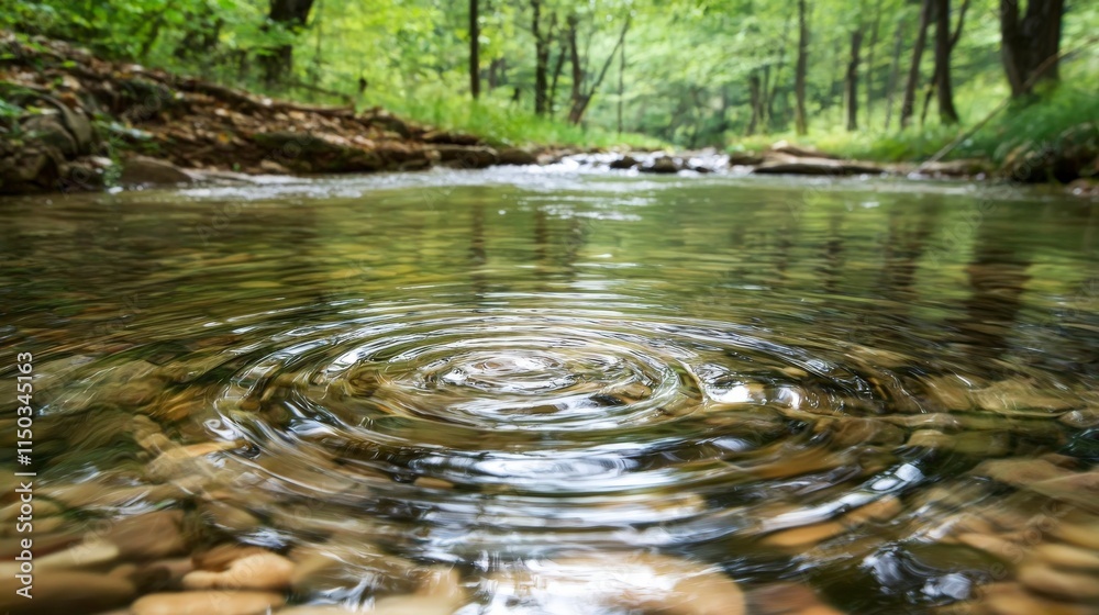 Slow-motion rippling stream flow serene forest nature photography tranquil environment close-up view water beauty Slow-motion rippling stream flow serene forest nature photography tranquil environment close-up view water beauty