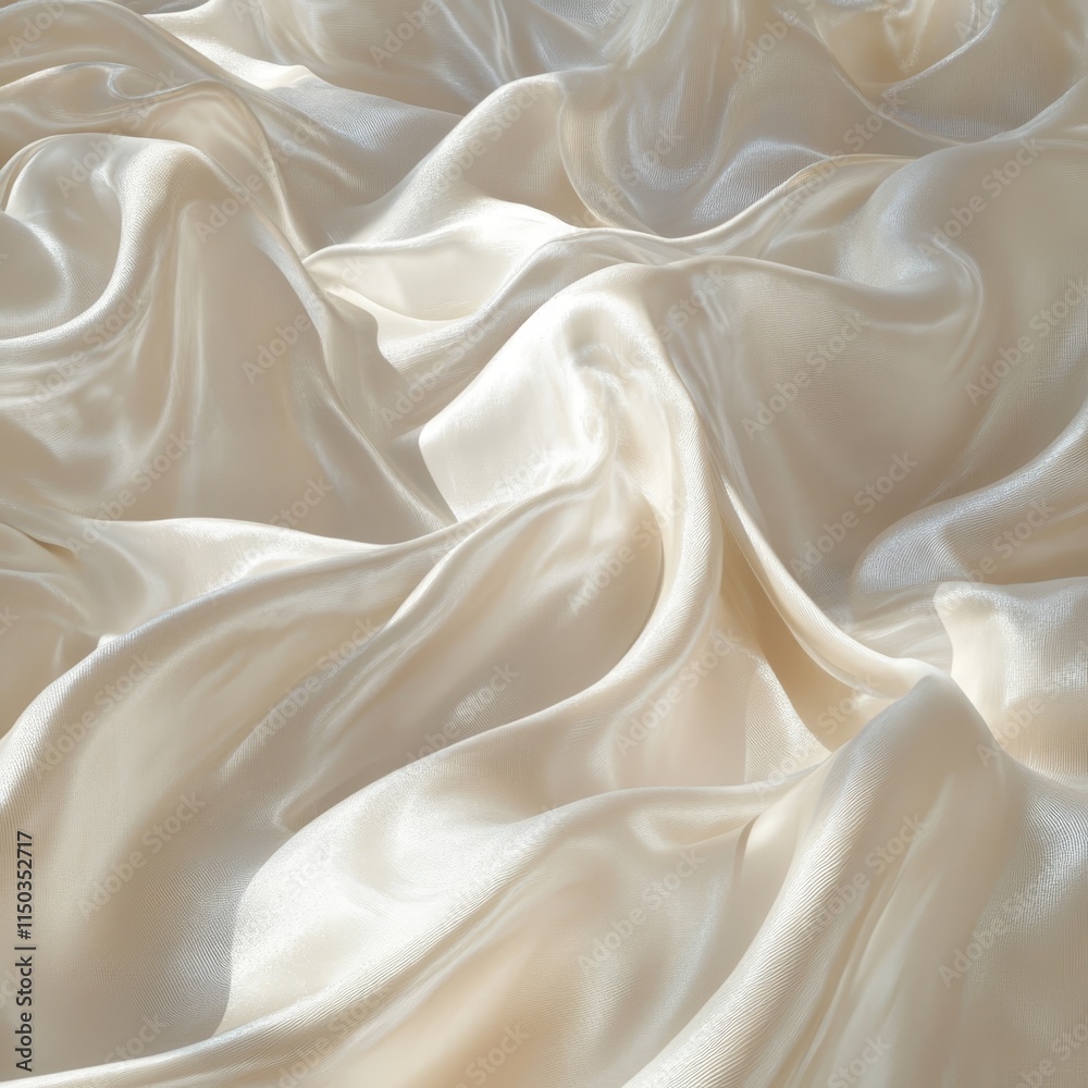 Obraz premium A close up shot of a white satin fabric