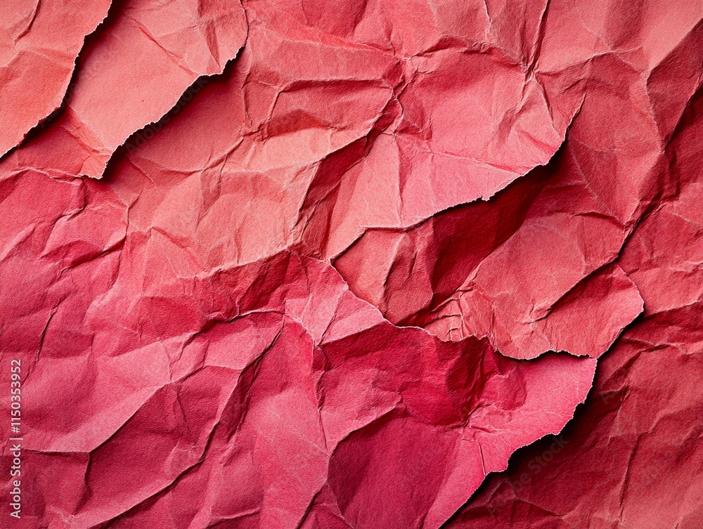 custom made wallpaper toronto digitalTextured red paper with layered creases and folds.