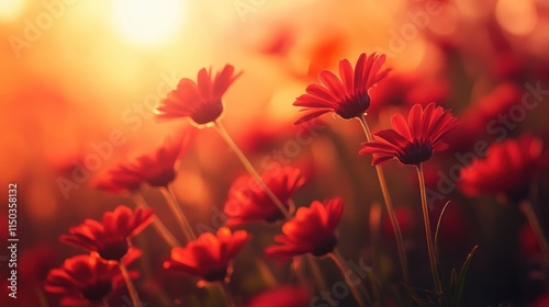 Sunset Serenade: A Symphony of Crimson Blossoms
