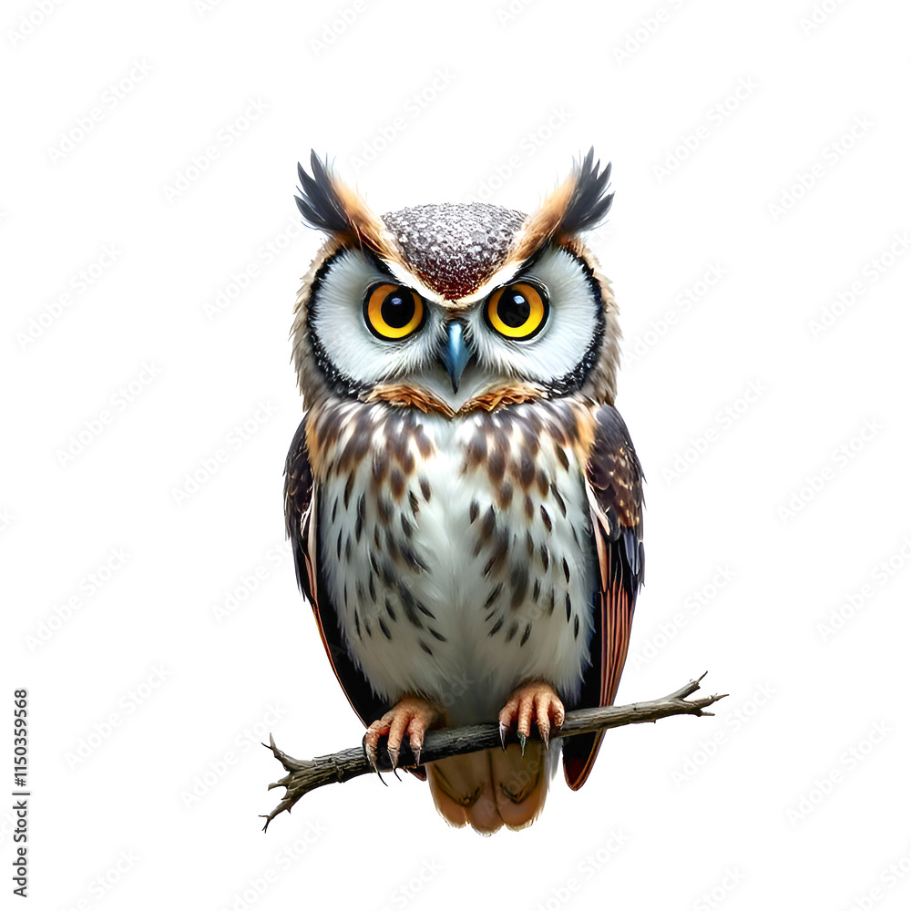 Fototapeta premium Owl on a white background