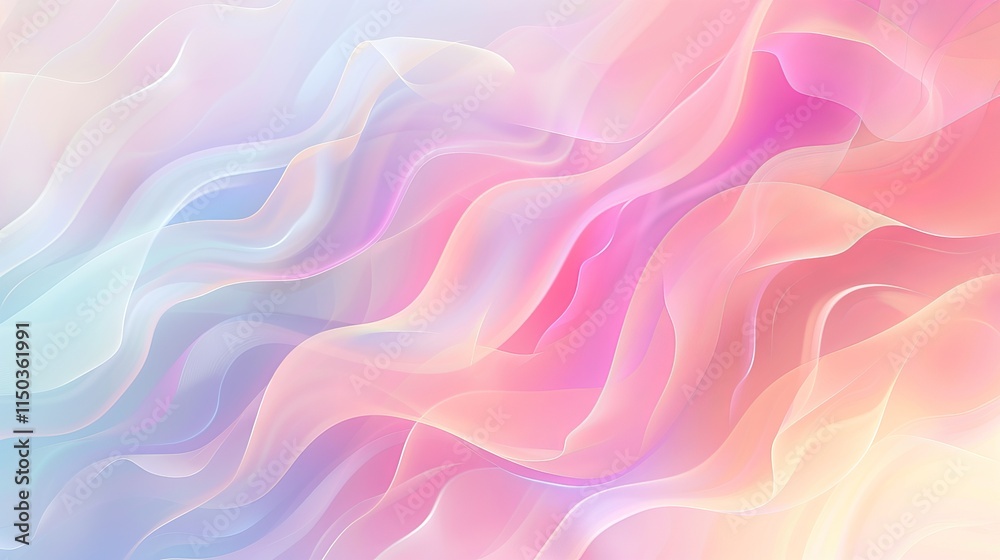 Obraz premium Soft Pastel Flowing Gradient Background