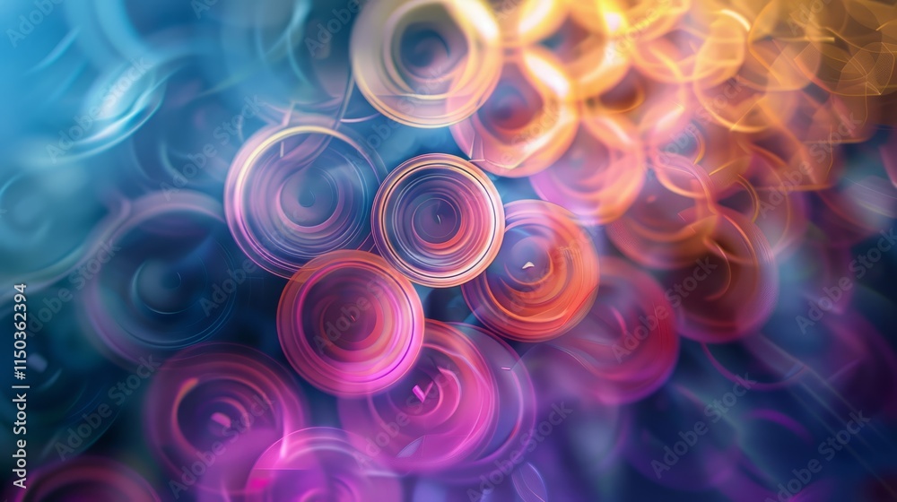 Soft-Focus Abstract Digital Art with Layered Shapes Soft-Focus Abstract Digital Art with Layered Shapes