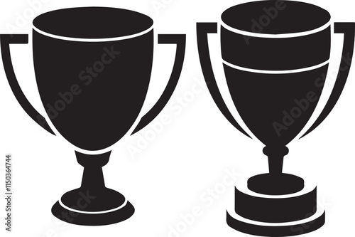 Trophy silhouettes for awards and achievements