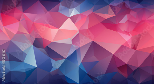 blue low poly background