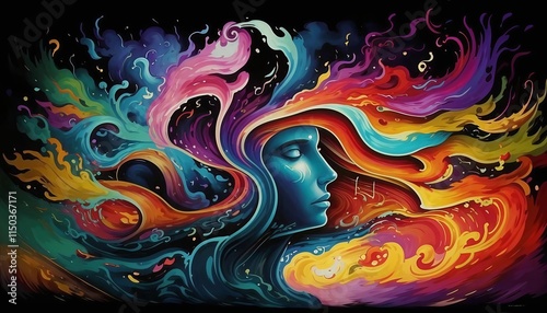 Colourful Thoughts: A Vibrant Graphic Resource Showcasing the Product of Human Brain Activity