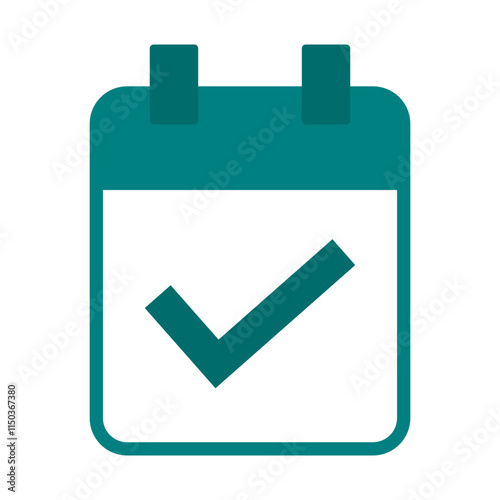 calendar icon with checkmark. done icon vector illustration.