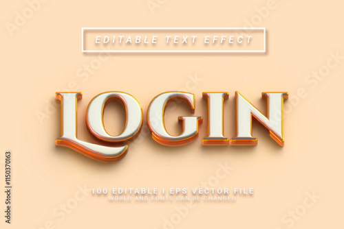 Log in Editable Text effect