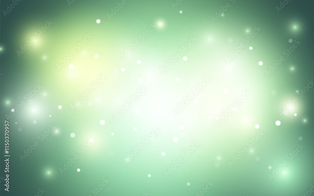 Soft Green Bokeh with Gentle Light Particles. Tranquil Blurred Background in Natural Tones, Background decoration Soft Green Bokeh with Gentle Light Particles. Tranquil Blurred Background in Natural Tones, Background decoration