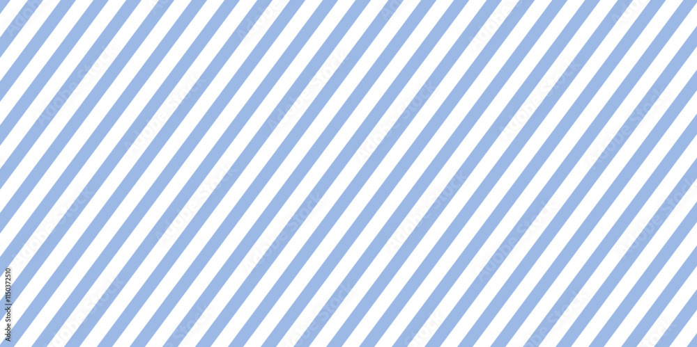 Abstract Seamless diagonal striped pattern with blue and white stripes. Vector illustration.