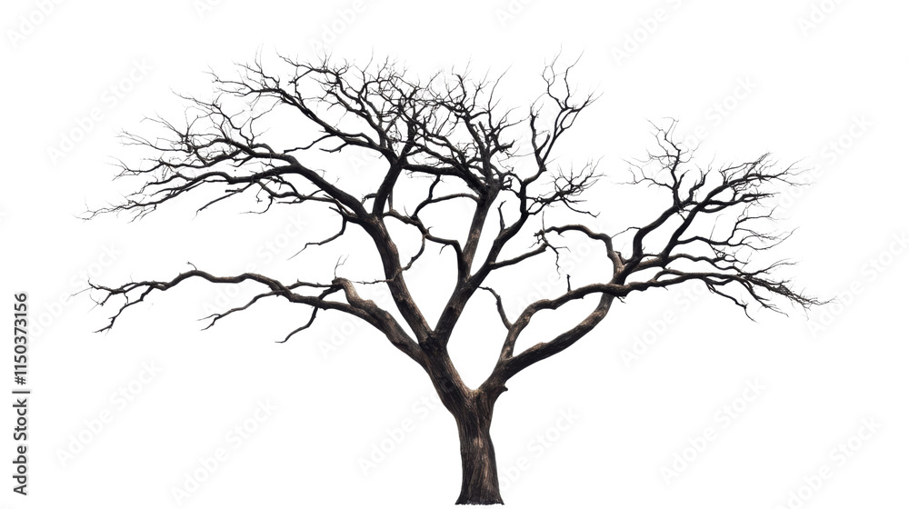 Tree without leaves, transparent background Tree without leaves, transparent background