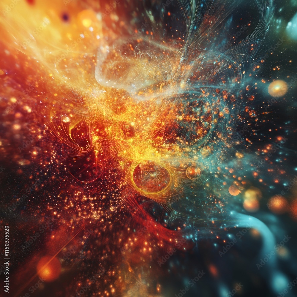 Colorful Cosmic Explosion Depicting a Vibrant Swirl of Light and Energy in a Digital Art Representation of the Universe's Beauty and Mystery Colorful Cosmic Explosion Depicting a Vibrant Swirl of Light and Energy in a Digital Art Representation of the Universe's Beauty and Mystery