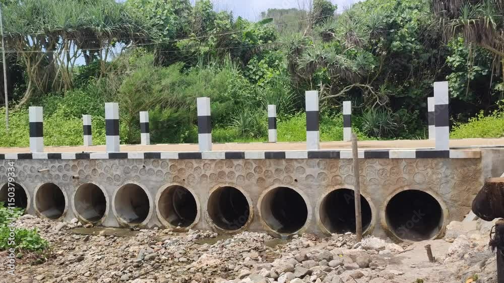 concrete bridge in the village