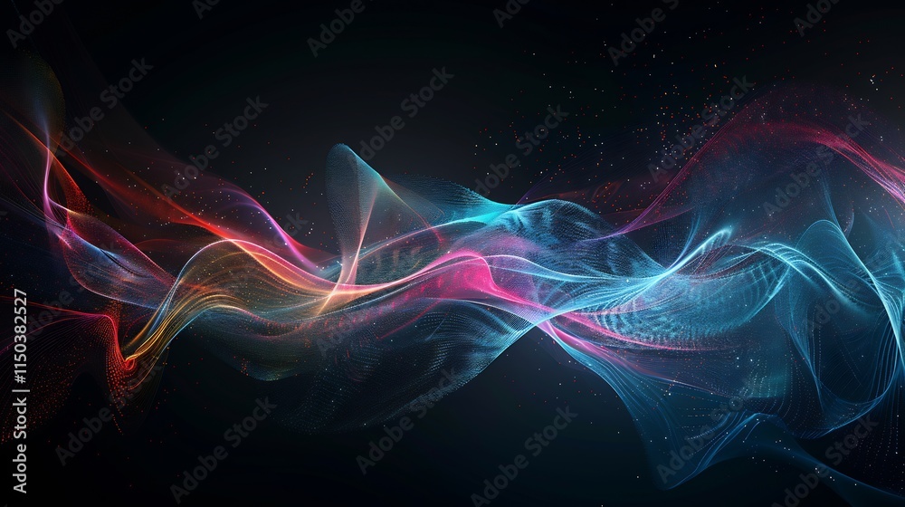 Abstract Colorful Waves: A Digital Art Piece Abstract Colorful Waves: A Digital Art Piece