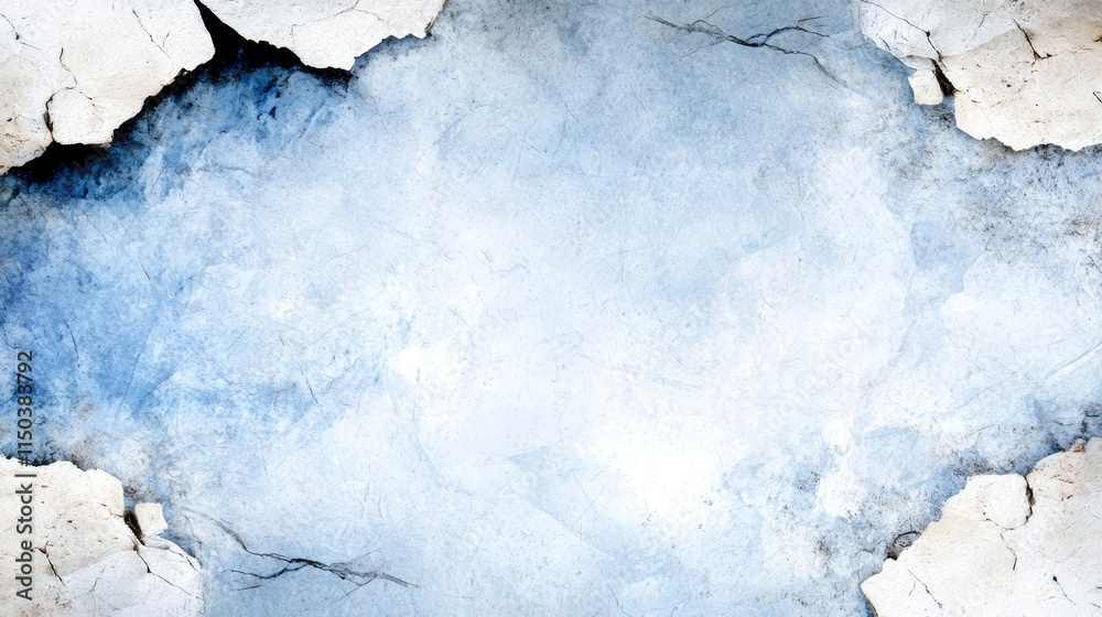 Obraz premium A blue and white background with cracks in it