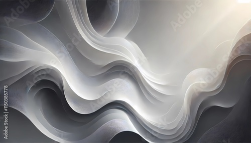 Image with a minimalist, abstract, Very soft dark withe and black background, bright and luminous shine with elegant tones  Generative AI)