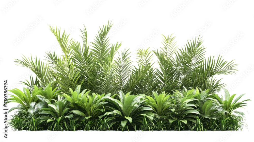 Tropical plants, transparent background Tropical plants, transparent background