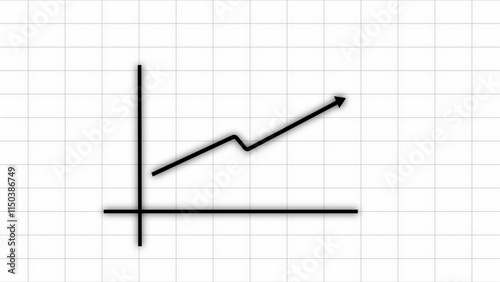 Business growth concept in graph chart showing marketing sales profit increasing to future target . growing business concept illustrations.