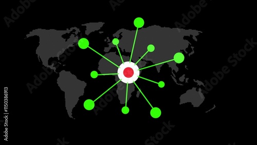 Business online communication and abstract social network connection concept illustrations.