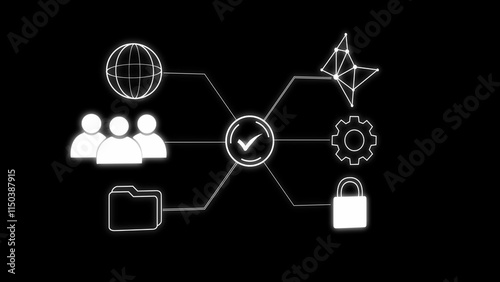 Social media, internet communication connection concept illustrations. Teamwork, network and community concept.