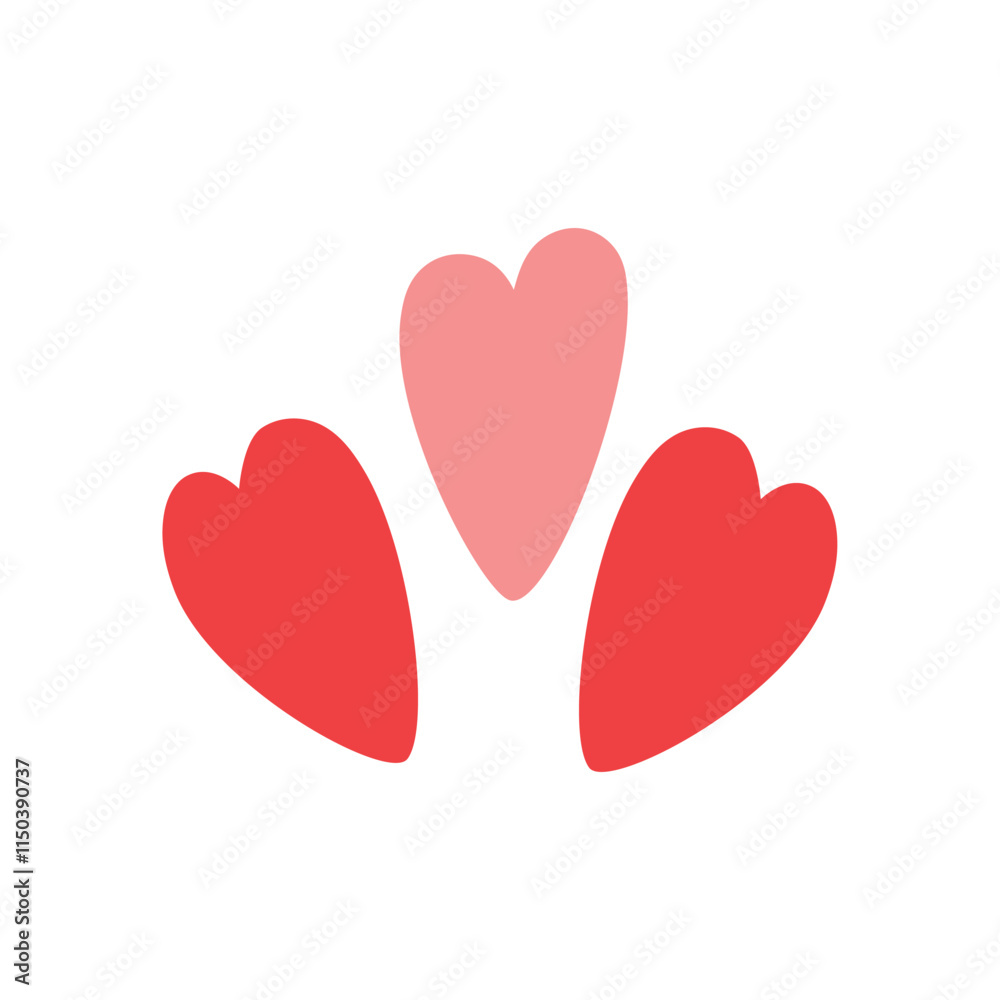 Red heart icon vector set, different shapes, hearts set red. Heart collection. Vector art illustration EPS 10 isolated Red heart icon vector set, different shapes, hearts set red. Heart collection. Vector art illustration EPS 10 isolated