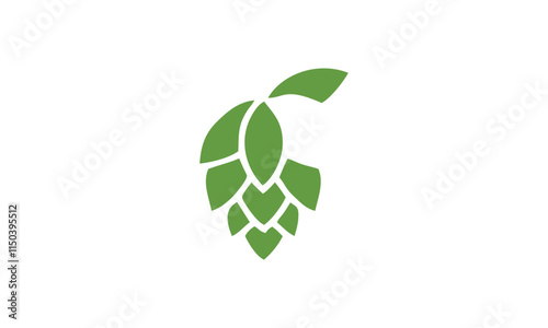 a graphic image with a hops theme, on a white background. vector graphic base.