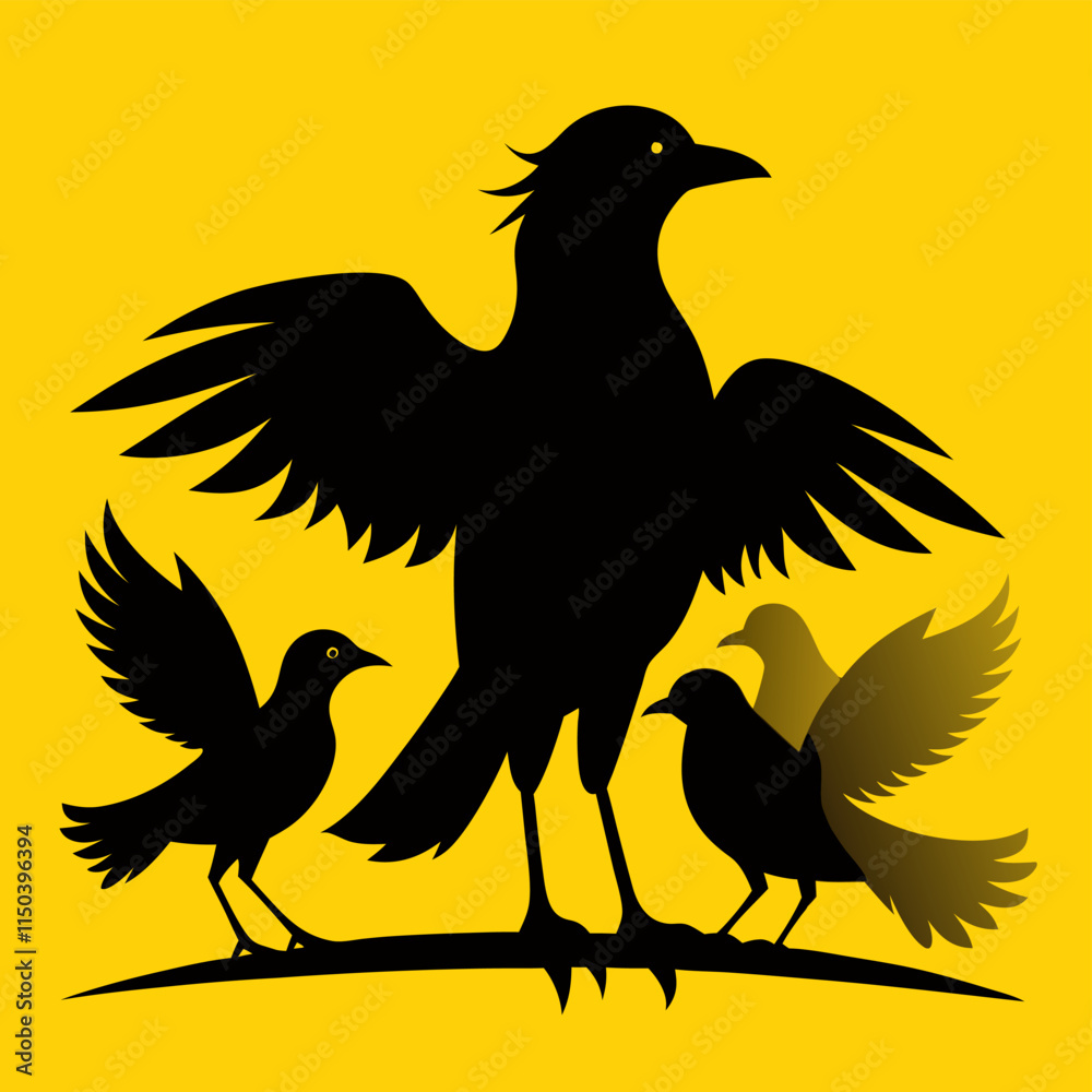 Fototapeta premium birds on a branch